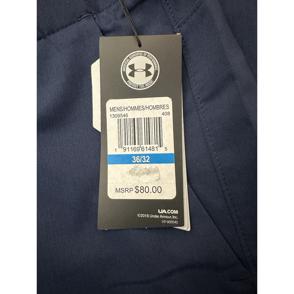 Under Armour UA Drive 5 Pocket Pants Men's 36x32 Blue Slim Taper - Picture 2 of 9